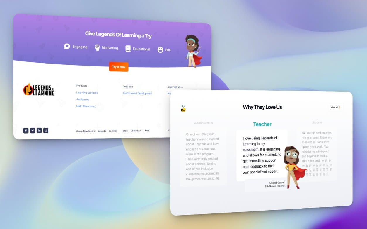 Legends of Learning case study, image 2
